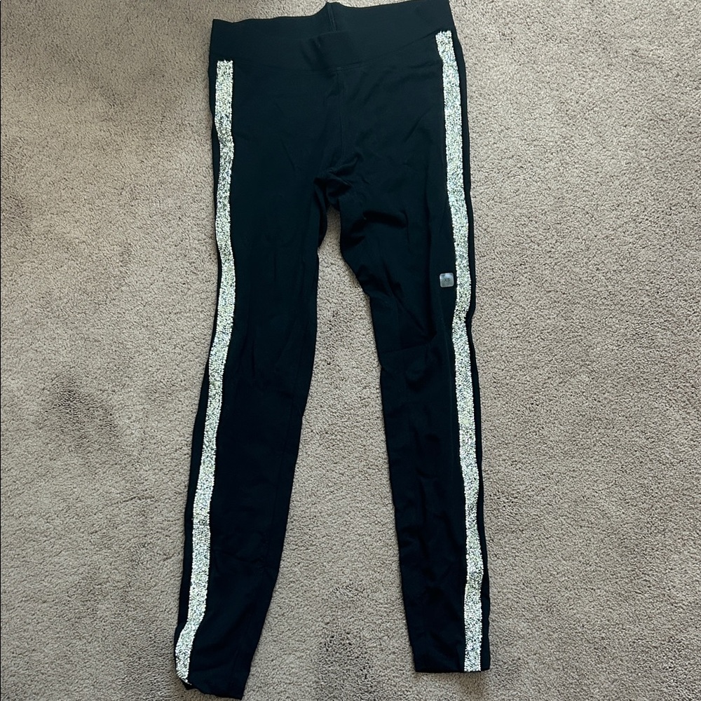 Express Black Leggings with Sparkle Stripes